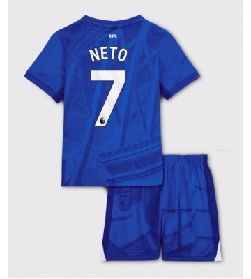 Chelsea Pedro Neto #7 Hjemmebanesæt Børn 2025-26 Kort ærmer (+ korte bukser)